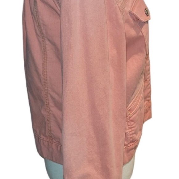 🍑 Gap Beautiful Peach Color Jean Jacket Size Large - Picture 3 of 6